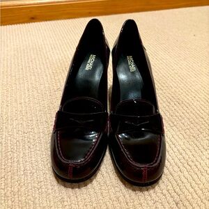 Michael Kors Buchanan Heeled Loafers in Burgundy